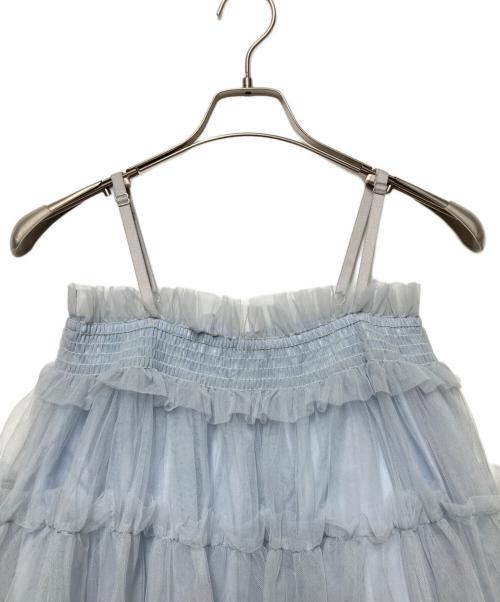 Honey mi Honey（ハニーミーハニー）Honey mi Honey (ハニーミーハニー) tulle tiered tunic camisole ブルー サイズ:Freeの古着・服飾アイテム