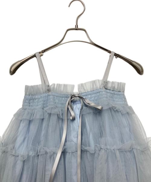 Honey mi Honey（ハニーミーハニー）Honey mi Honey (ハニーミーハニー) tulle tiered tunic camisole ブルー サイズ:Freeの古着・服飾アイテム