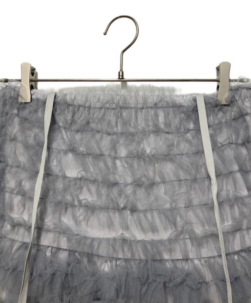 Honey mi Honey（ハニーミーハニー）Honey mi Honey (ハニーミーハニー) チュールフリルキャミソール グレー サイズ:FREEの古着・服飾アイテム