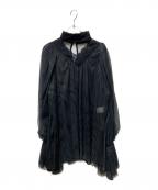 Belle vintageベル ヴィンテージ）の古着「レースチョーカーチュールブラウス」｜ブラック