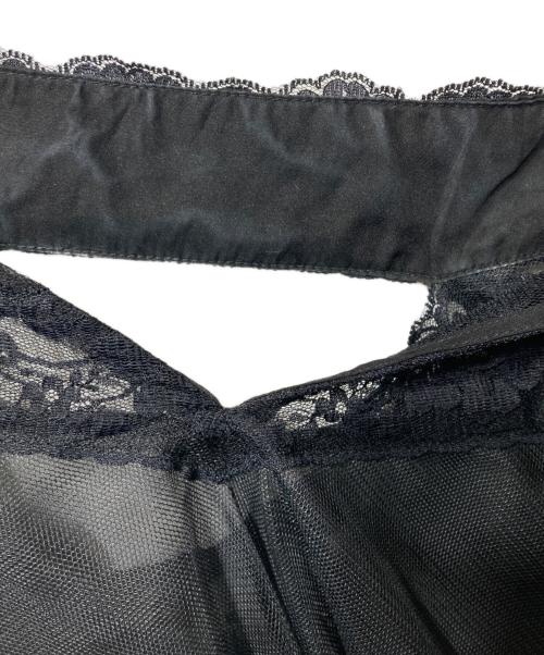 Belle vintage（ベル ヴィンテージ）Belle vintage (ベル ヴィンテージ) レースチョーカーチュールブラウス ブラック サイズ:freeの古着・服飾アイテム