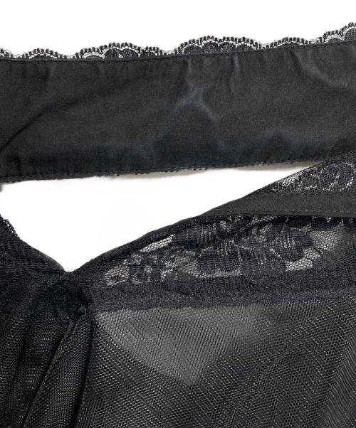 Belle vintage（ベル ヴィンテージ）Belle vintage (ベル ヴィンテージ) レースチョーカーチュールブラウス ブラック サイズ:freeの古着・服飾アイテム