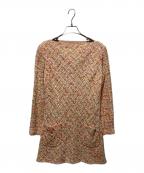 JUNYA WATANABE COMME des GARCONS(ジュンヤワタナベ コムデギャルソン）の古着「ツイードワンピース」｜オレンジ×ホワイト