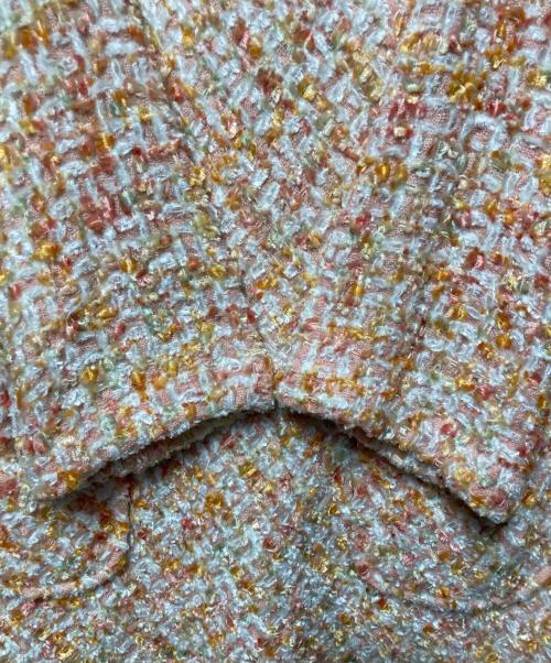 JUNYA WATANABE COMME des GARCONS（(ジュンヤワタナベ コムデギャルソン）JUNYA WATANABE COMME des GARCONS ((ジュンヤワタナベ コムデギャルソン) ツイードワンピース オレンジ×ホワイト サイズ:Ｓの古着・服飾アイテム