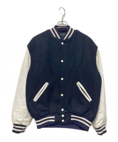 希少50sヴィンテージ シボレーレザースリーブ スタジャン　ウール×レザー 中古・古着通販】Holloway (ホロウェイ) レザースリーブスタジャン