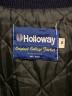 中古・古着 Holloway (ホロウェイ) レザースリーブスタジャン ネイビー×ホワイト サイズ:Ｍ：8000円