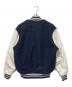 Holloway (ホロウェイ) レザースリーブスタジャン ネイビー×ホワイト サイズ:Ｍ：8000円