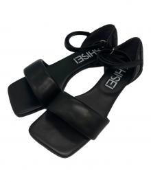 SHISEI（シセイ）の古着「スクエアトゥサンダル」｜ブラック