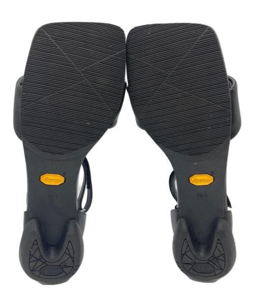 SHISEI（シセイ）SHISEI (シセイ) スクエアトゥサンダル ブラック サイズ:36 1/2の古着・服飾アイテム