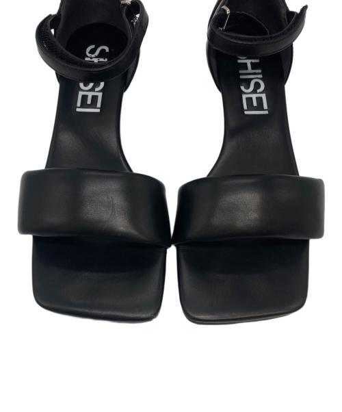 SHISEI（シセイ）SHISEI (シセイ) スクエアトゥサンダル ブラック サイズ:36 1/2の古着・服飾アイテム