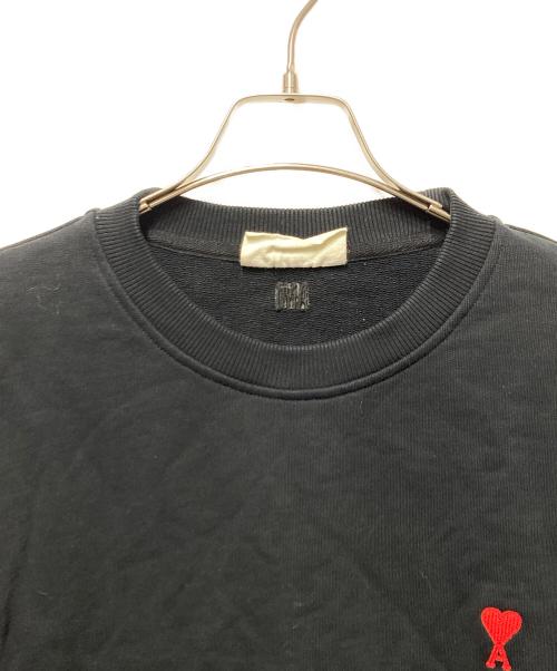 AMI PARIS（アミ パリス）AMI PARIS (アミ パリス) ワンポイントスウェット ブラック サイズ:XLの古着・服飾アイテム