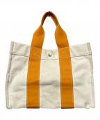 HERMESエルメス）の古着「PMトートバッグ」｜ベージュ×オレンジ