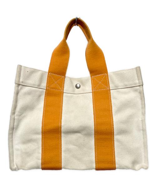 HERMES（エルメス）HERMES (エルメス) PMトートバッグ ベージュ×オレンジの古着・服飾アイテム