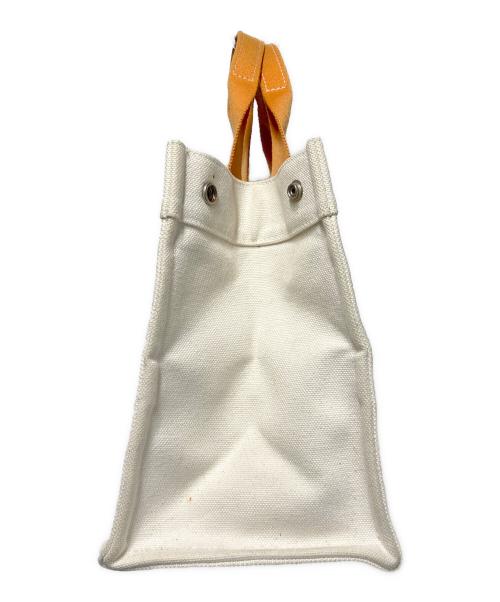 HERMES（エルメス）HERMES (エルメス) PMトートバッグ ベージュ×オレンジの古着・服飾アイテム