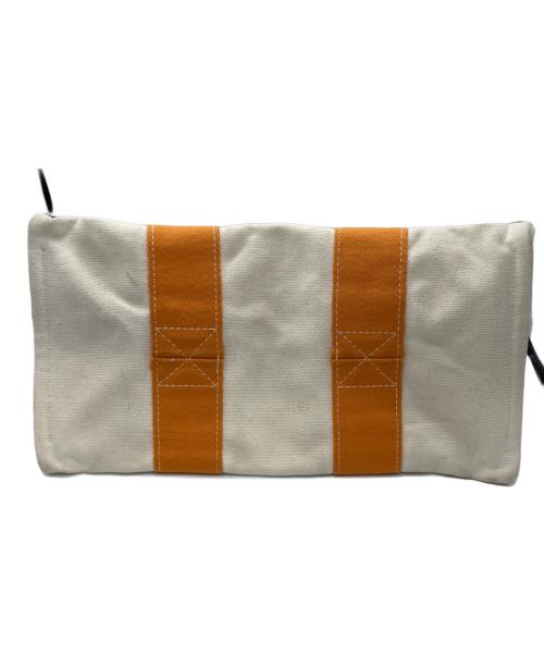 HERMES（エルメス）HERMES (エルメス) PMトートバッグ ベージュ×オレンジの古着・服飾アイテム