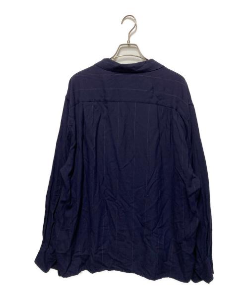 WACKO MARIA（ワコマリア）WACKO MARIA (ワコマリア) KASURI STRIPED OPEN COLLAR SHIRT ネイビー サイズ:XLの古着・服飾アイテム