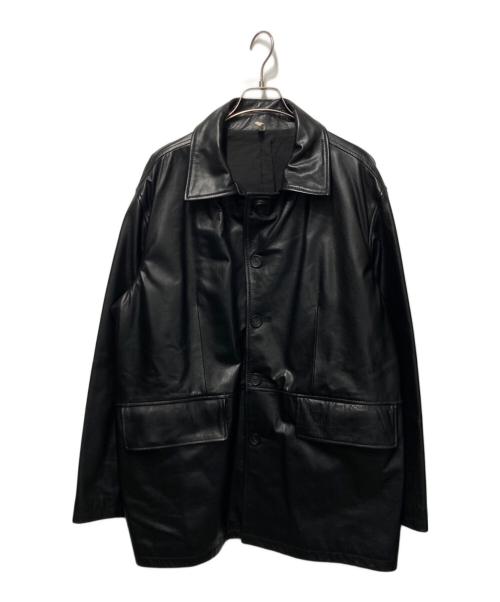 ESTNATION（エストネーション）ESTNATION (エストネーション) CCU (シーシーユー) レザージャケット ブラック サイズ:2の古着・服飾アイテム