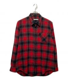 JOHN LAWRENCE SULLIVAN（ジョン ローレンス サリバン）の古着「ウールシャツ」｜ブラック×レッド