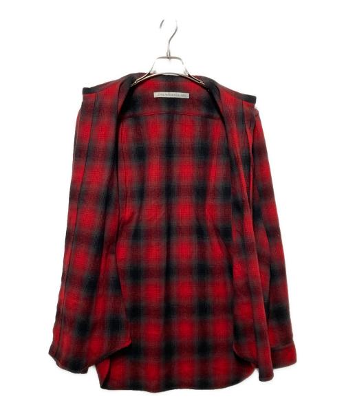 JOHN LAWRENCE SULLIVAN（ジョン ローレンス サリバン）JOHN LAWRENCE SULLIVAN (ジョン ローレンス サリバン) ウールシャツ ブラック×レッド サイズ:38の古着・服飾アイテム