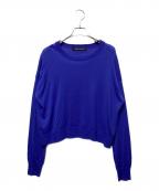 mizuiro-indミズイロインド）の古着「ハイゲージクルーネックプルオーバー」｜ブルー