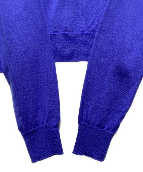 mizuiro-ind（ミズイロインド）mizuiro-ind (ミズイロインド) ハイゲージクルーネックプルオーバー ブルー サイズ:Freeの古着・服飾アイテム