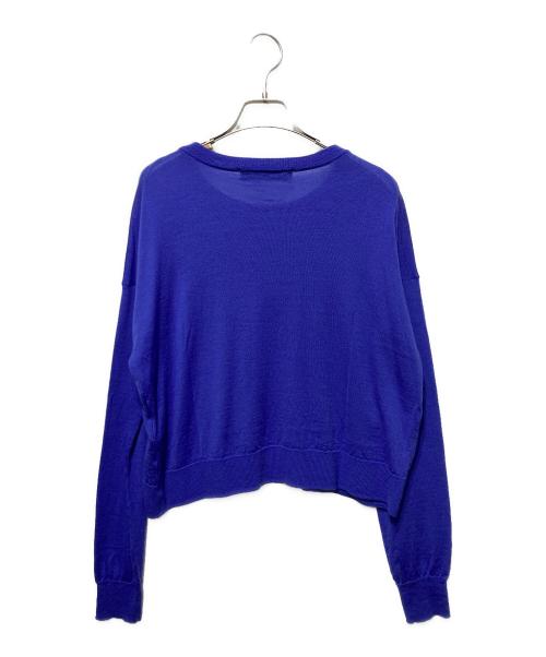 mizuiro-ind（ミズイロインド）mizuiro-ind (ミズイロインド) ハイゲージクルーネックプルオーバー ブルー サイズ:Freeの古着・服飾アイテム