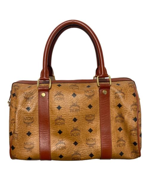 MCM（エムシーエム）MCM (エムシーエム) ヴィセトフ柄ミニボストンバッグ ブラウンの古着・服飾アイテム