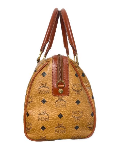 MCM（エムシーエム）MCM (エムシーエム) ヴィセトフ柄ミニボストンバッグ ブラウンの古着・服飾アイテム