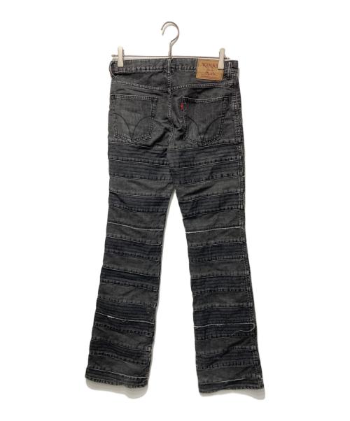 Hysteric Glamour（ヒステリックグラマー）Hysteric Glamour (ヒステリックグラマー) KINKY ウミヘビフレアデニムパンツ ブラック サイズ:27インチの古着・服飾アイテム