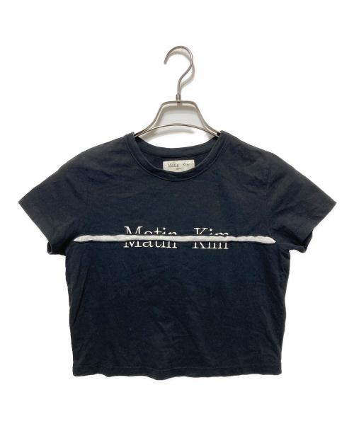 Matin Kim（マーティン・キム）Matin Kim (マーティン・キム) クロップドプリントTシャツ ブラック サイズ:freeの古着・服飾アイテム