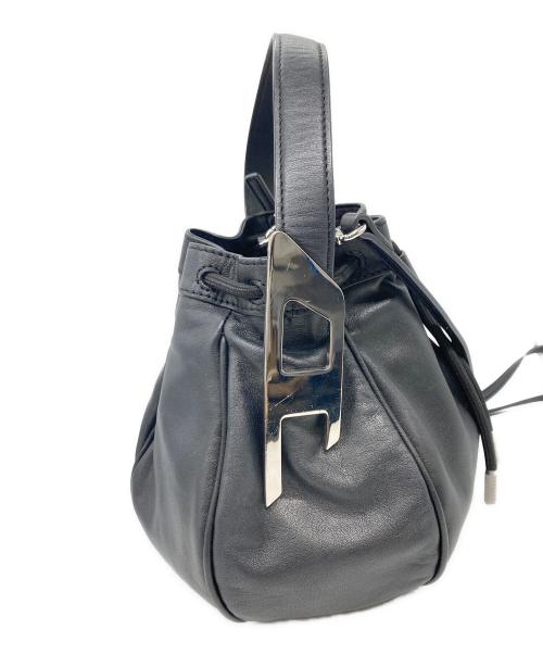 DIESEL（ディーゼル）DIESEL (ディーゼル) Nelli バケット巾着バッグ ブラックの古着・服飾アイテム