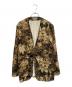 MACPHEE（マカフィー）の古着「フラワーカモフラージュプリント ノーカラージャケット」｜ベージュ×ブラウン