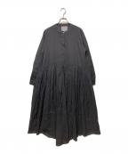 BEARDSLEYビアズリー）の古着「ギャザーワンピース」｜グレー