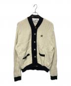 SATURセター）の古着「FARO POCKET BOUCLE CARDIGAN」｜ブラック×ホワイト