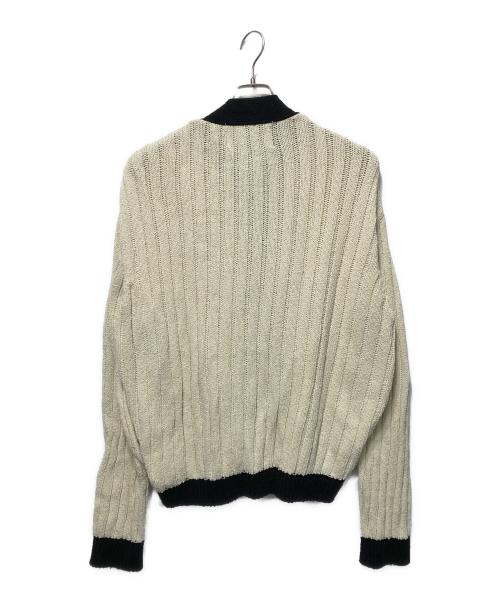 SATUR（セター）SATUR (セター) FARO POCKET BOUCLE CARDIGAN ブラック×ホワイト サイズ:XLの古着・服飾アイテム