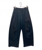 6(ROKU) BEAUTY&YOUTHロク ビューティーアンドユース）の古着「タックパンツ」｜ネイビー