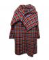 tricot COMME des GARCONS（トリココムデギャルソン）の古着「ノーカラーウールコート」｜レッド×ブルー