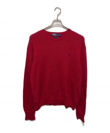 POLO RALPH LAUREN（ポロ・ラルフローレン）の古着「ニット」｜レッド