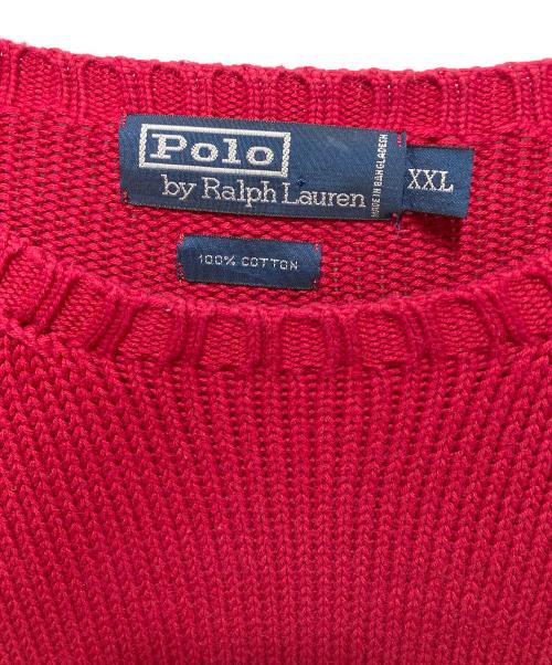 POLO RALPH LAUREN（ポロ・ラルフローレン）POLO RALPH LAUREN (ポロ・ラルフローレン) ニット レッド サイズ:XXLの古着・服飾アイテム