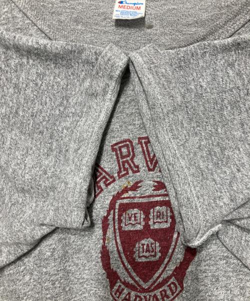 Champion（チャンピオン）Champion (チャンピオン) 80’S 3段染み込みプリントTEE グレー サイズ:Mの古着・服飾アイテム