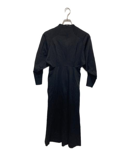 Mame Kurogouchi（マメクロゴウチ）Mame Kurogouchi (マメクロゴウチ) V-neck Cotton Classic Dress ブラック サイズ:1の古着・服飾アイテム