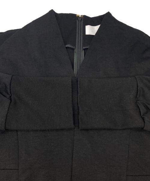 Mame Kurogouchi（マメクロゴウチ）Mame Kurogouchi (マメクロゴウチ) V-neck Cotton Classic Dress ブラック サイズ:1の古着・服飾アイテム