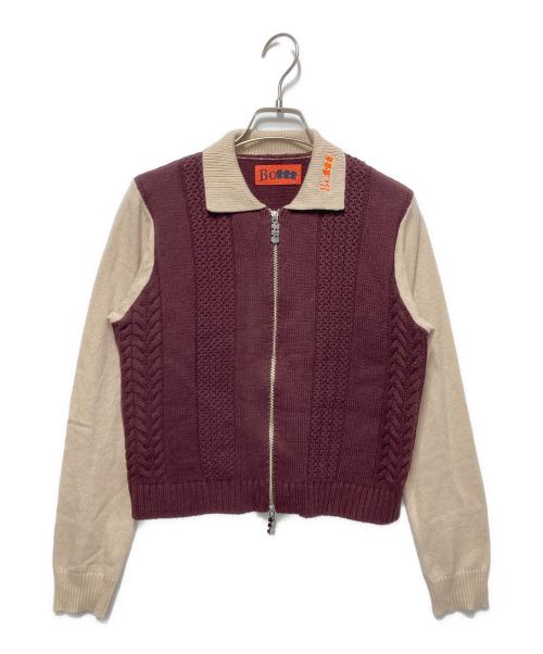 BoTT（ボット）BoTT (ボット) TTT MSW (ティー) ジップカーディガン ブラウン サイズ:Sの古着・服飾アイテム