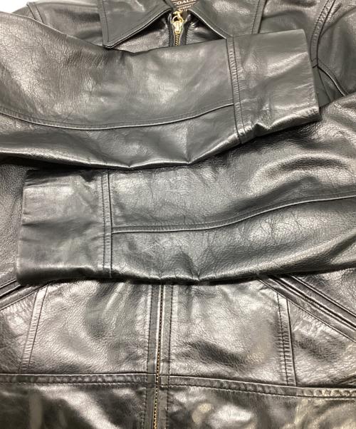 COACH（コーチ）COACH (コーチ) レザージャケット ブラック サイズ:XSの古着・服飾アイテム