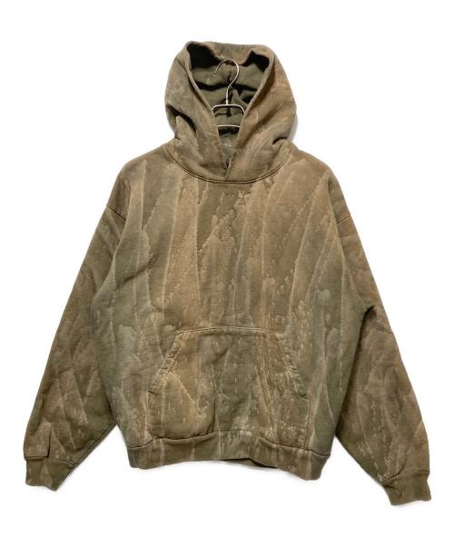 LOS ANGELES APPAREL（ロサンゼルスアパレル）LOS ANGELES APPAREL (ロサンゼルスアパレル) ドリップダイプルオーバーパーカー ベージュ サイズ:Lの古着・服飾アイテム