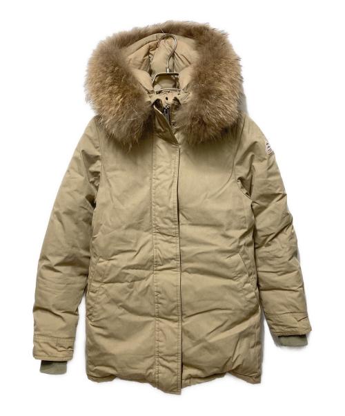 Pyrenex（ピレネックス）Pyrenex (ピレネックス) BORDEAUX FUR ダウンコート ベージュ サイズ:36の古着・服飾アイテム