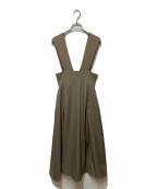 JENNEジェンヌ）の古着「フレアタックジャンパードレスワンピース」｜ベージュ