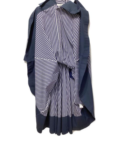 JENNE（ジェンヌ）JENNE (ジェンヌ) シャープ配色ワンピース ネイビー サイズ:Mの古着・服飾アイテム