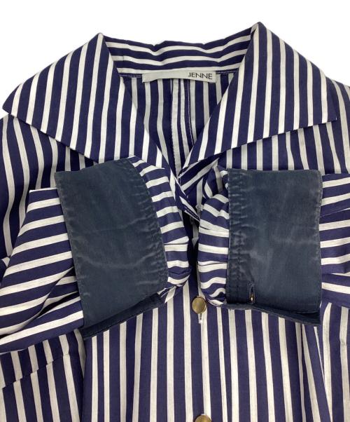 JENNE（ジェンヌ）JENNE (ジェンヌ) シャープ配色ワンピース ネイビー サイズ:Mの古着・服飾アイテム