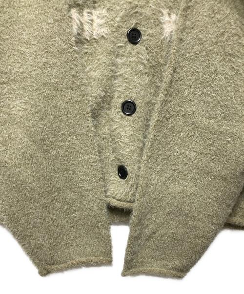 GUELL（グエル）GUELL (グエル) Shaggy Knit Cardigan カーキ サイズ:Ｌの古着・服飾アイテム